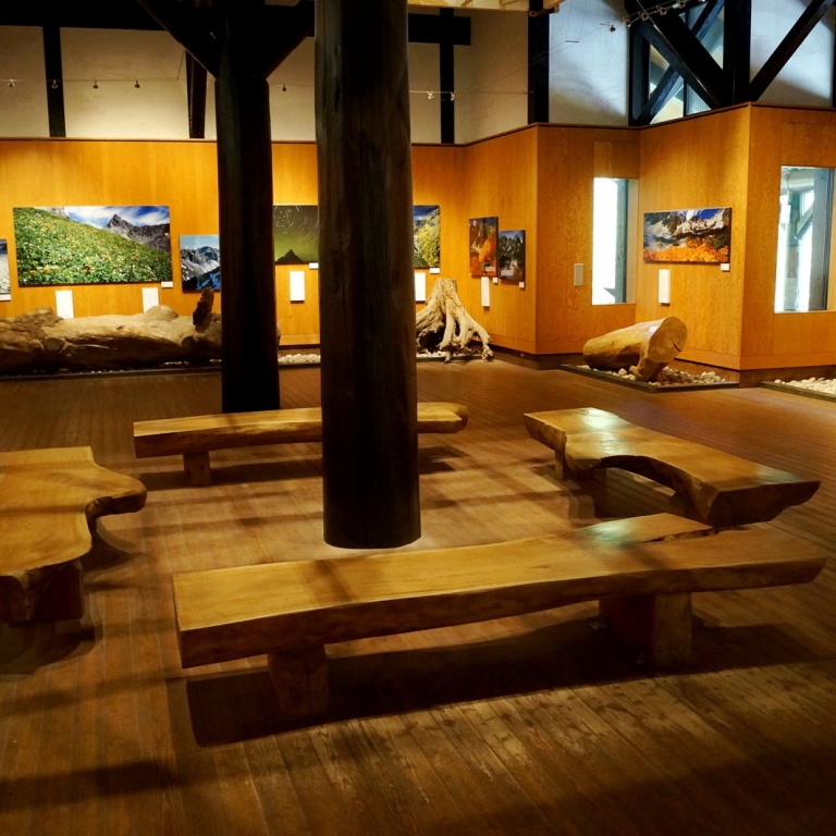 В музее природы заповедника Камикоти; Нагано