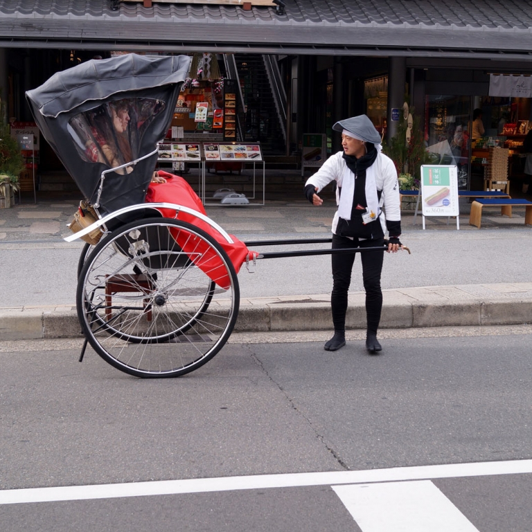 Рикша как часть истории быта страны; Киото