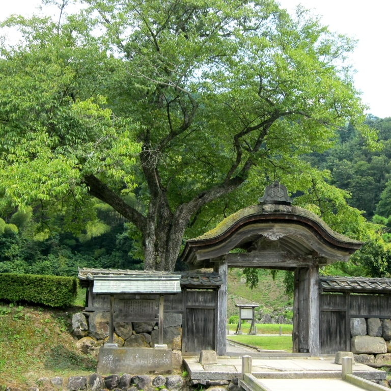 Сохранившийся вход в усадьбу феодала Асакура в ИтидзёДани; Фукуи