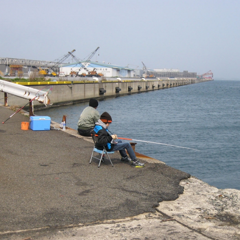 Рыбалка в порту Китакюсю; Фукуока