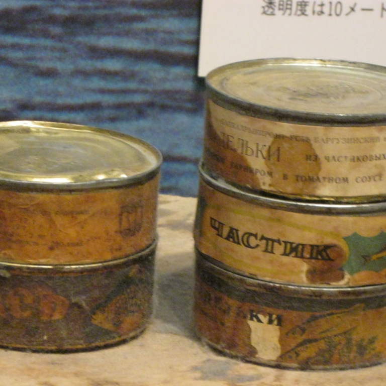 Ужасные советские консервы - экспонат Музея озер; Сига