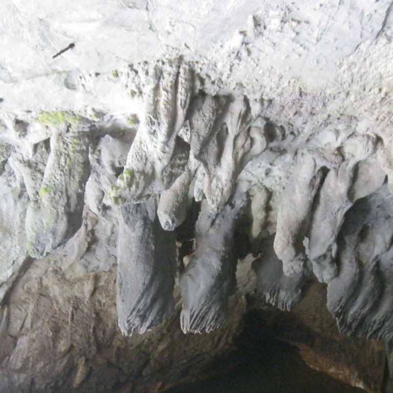 Сталактиты самой известной японской пещеры - на плато Акиёси; Ямагути