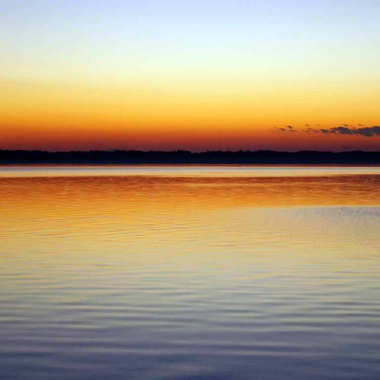 Незабываемый закат на озере КасумигаУра, Ибараки