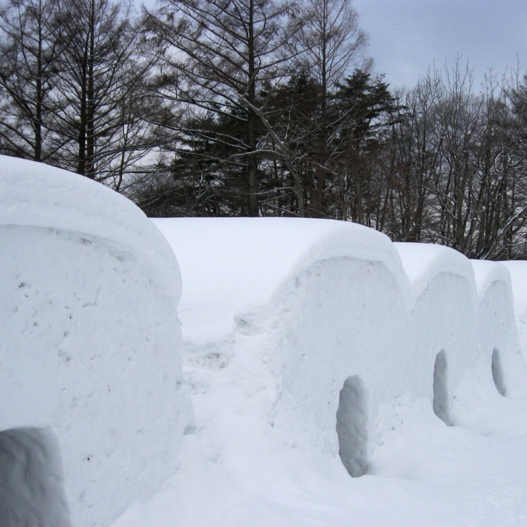 Зимние снежные домики камакура; Иватэ